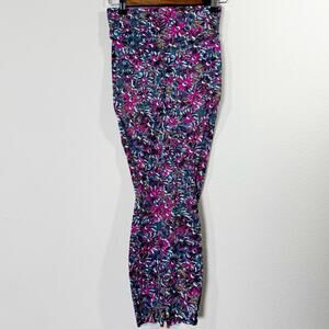 lululemon | base pace pink floral athletic high waisted women's leggings sz 4